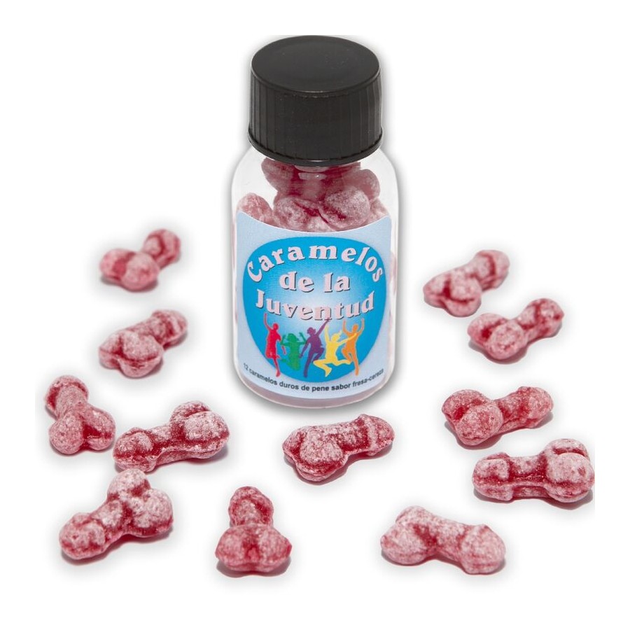 DIABLO PICANTE - 12 YOUTH CANDIES PENIS SHAPE STRAWBERRY/CHERRY